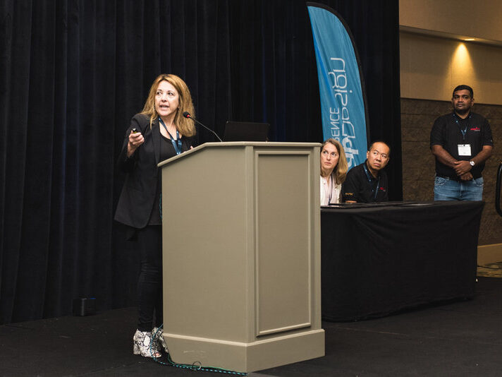Expert speakers presenting their session at the Lab Design Conference